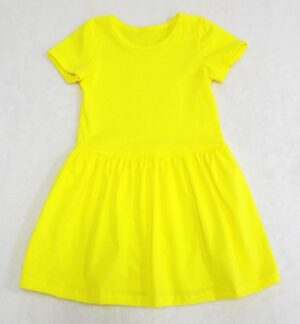 Платье для девочки желтое